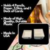 Chatelet Dice & Card Storage Box | Tabletop Game Organizer Dice Box | Holds Deck of Cards, Dice, Pencils & Paper | Card Games Accessory | Made in USA view 3