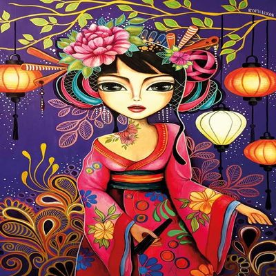 1000 pcs, Geisha (Romi Lerda), by Magnolia Puzzles