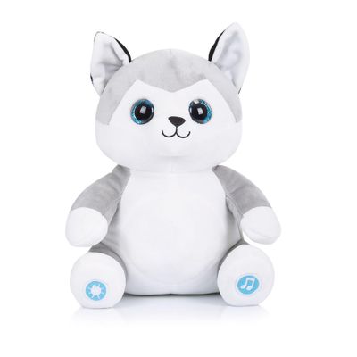 Chipolino Musical Box Soft Toy with Three Different Lullabies, Night Light, Colour: Grey