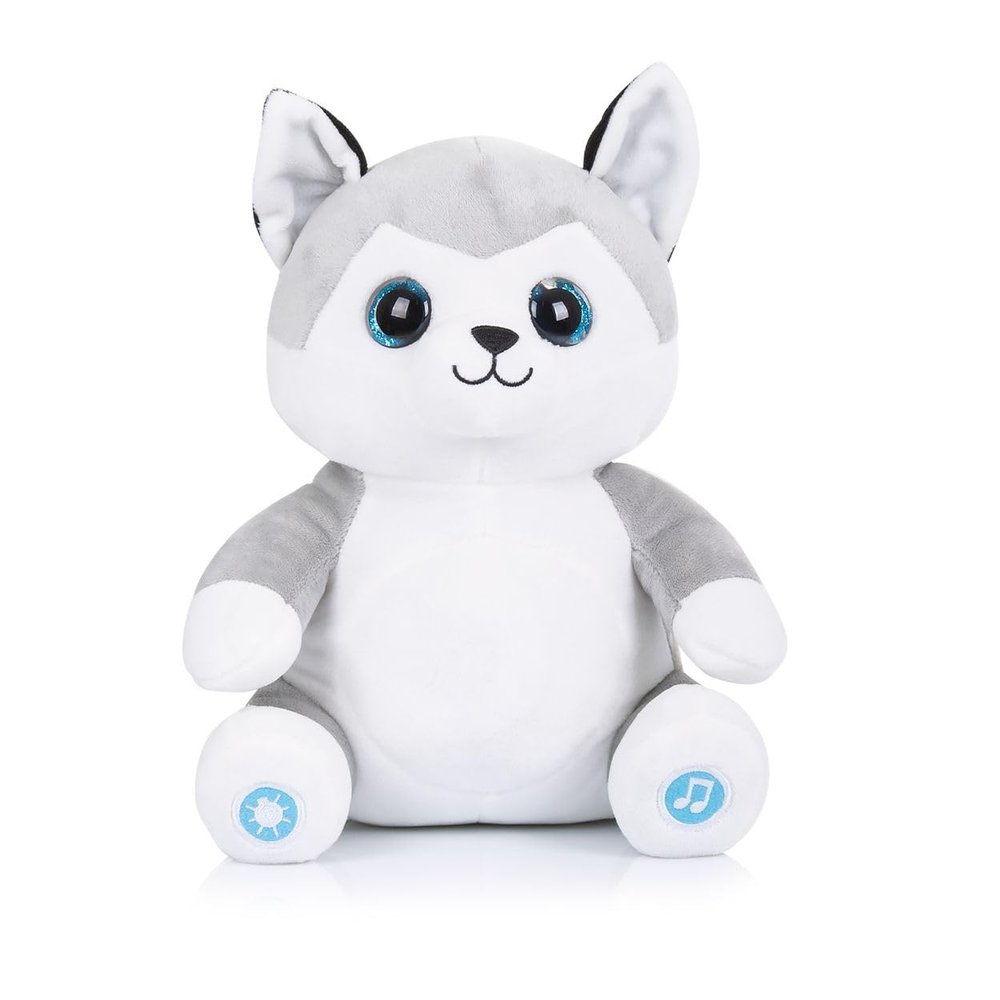 Chipolino Musical Box Soft Toy with Three Different Lullabies, Night Light, Colour: Grey