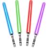 4 Pack Light up Sword Saber with FX Sounds (Motion-Sensitive) and Retractable Handle, 4 Colors Changing Led Glowing in he Dark Dueling Sword for Kid Adult, Galaxy War Party, Halloween Cosplay view 1
