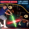 4 Pack Light up Sword Saber with FX Sounds (Motion-Sensitive) and Retractable Handle, 4 Colors Changing Led Glowing in he Dark Dueling Sword for Kid Adult, Galaxy War Party, Halloween Cosplay view 2