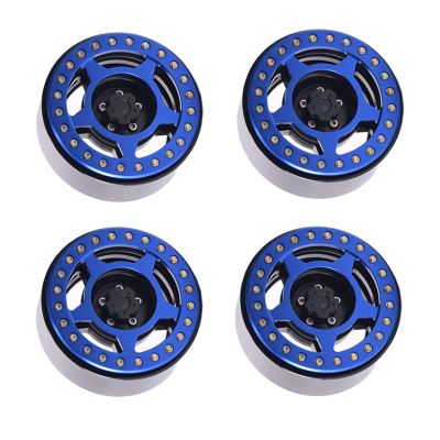 Tsolay 4PCS RC Car Metal 2.2 Beadlock Wheel Rim for 1/8 Scale RC Climbing Car DIY Hobby Model Replacement Parts Modification Accessories