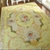 Beautiful Shabby Chic Dollhouse 1/12 1/6 Scale French Swirls Light Gold Rug (6.8" X 10") view 1