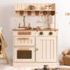ROBOTIME Play Kitchen for Kids Toddlers, Wooden Pretend Play Kitchen Set Toy with Cutting Food Set, Toys Kitchen Gift for 3+ Year Old Kids, Girls & Boys view 1