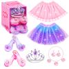 HAIMST Princess Dress Up Shoes Set, Girls Dress Up Toys, Jewelry Boutique Necklace Earrings Crown, Princess Dresses Role Pretend Play Gifts Princess Toys for Girls Aged 3 4 5 6 Years Old view 1
