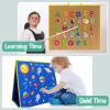 large Felt Flannel Board 22.8*19.7 In,Felt Story learning Board for Toddlers,Classroom,Preschool,Kiddie Corner, Interactive,Foldable,Stand,For Walls Felt Baord,Double-Sided Use,Gifts for Kids view 3