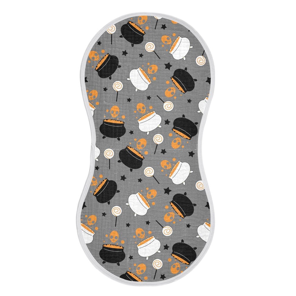 vvfelixl Halloween Witch Cauldron Burp Cloths for Baby Boy Girls Baby Washcloths Burp Rags 1 Pack