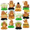 12 Pcs Groundhog Day Decorations Honeycomb Centerpieces Happy Groundhog Day Table Decor Birthday Gifts Party Centerpieces view 1