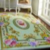 Elegant French Country Theme Light Green Dollhouse Miniature 1/12 1/6 Scale Rug (5.6" X 7.8") view 1