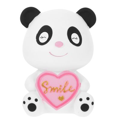 ABOOFAN Cartoon Panda Shape Piggy Bank Cute Animal Desktop Saving Pot for Boys and Girls Money Jar for Savings Birthday Sturdy Vinyl Design Fun and Adorable Decoration