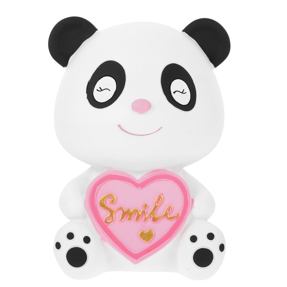 ABOOFAN Cartoon Panda Shape Piggy Bank Cute Animal Desktop Saving Pot for Boys and Girls Money Jar for Savings Birthday Sturdy Vinyl Design Fun and Adorable Decoration