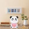 ABOOFAN Cartoon Panda Shape Piggy Bank Cute Animal Desktop Saving Pot for Boys and Girls Money Jar for Savings Birthday Sturdy Vinyl Design Fun and Adorable Decoration view 3