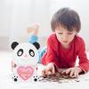 ABOOFAN Cartoon Panda Shape Piggy Bank Cute Animal Desktop Saving Pot for Boys and Girls Money Jar for Savings Birthday Sturdy Vinyl Design Fun and Adorable Decoration view 4