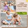 Fulmoon 80 Pcs Jumbo Sidewalk Chalk Bulk for Kids Large Outdoor Street Washable Chalk for Toddler Adults Art Drawing Painting Christmas Classroom Gifts(White) view 4