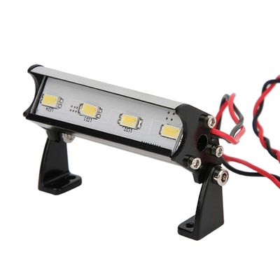 VGEBY LED Roof Light, RC 4LED Super Bright Roof Lamp 55mm Light Bar for 1/18 1/16 Summit 1/16 E Bar