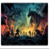 EDGFRTOIO 24" x 14" Gameplay Tabletop Playmat for MTG/TCG Cards,Fantasy Dragons Battlefield Desk Mat view 1