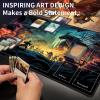 EDGFRTOIO 24" x 14" Gameplay Tabletop Playmat for MTG/TCG Cards,Fantasy Dragons Battlefield Desk Mat view 2