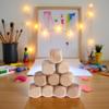 10 Pcs Wooden Dice, 6 Sided Blank Dice Round Corner Cube DIY Graffiti Crafts Board Game Party Supplies Standard Game Dices (1.8cm) view 2