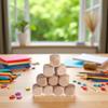 10 Pcs Wooden Dice, 6 Sided Blank Dice Round Corner Cube DIY Graffiti Crafts Board Game Party Supplies Standard Game Dices (1.8cm) view 3