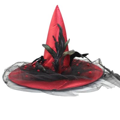 1 Pcs Halloween Easter Ghost Festival Decoration Witch Hat for Halloween Decorations and Halloween Festive Wear (Red)