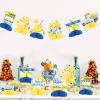 JOYMEMO 8 Pieces Lemon Birthday Honeycomb Centerpieces - Blue Tile and Lemon Birthday Decorations, Double Sided Printing Lemonade Blue Table Decor for Lemon Theme Birthday Party view 4