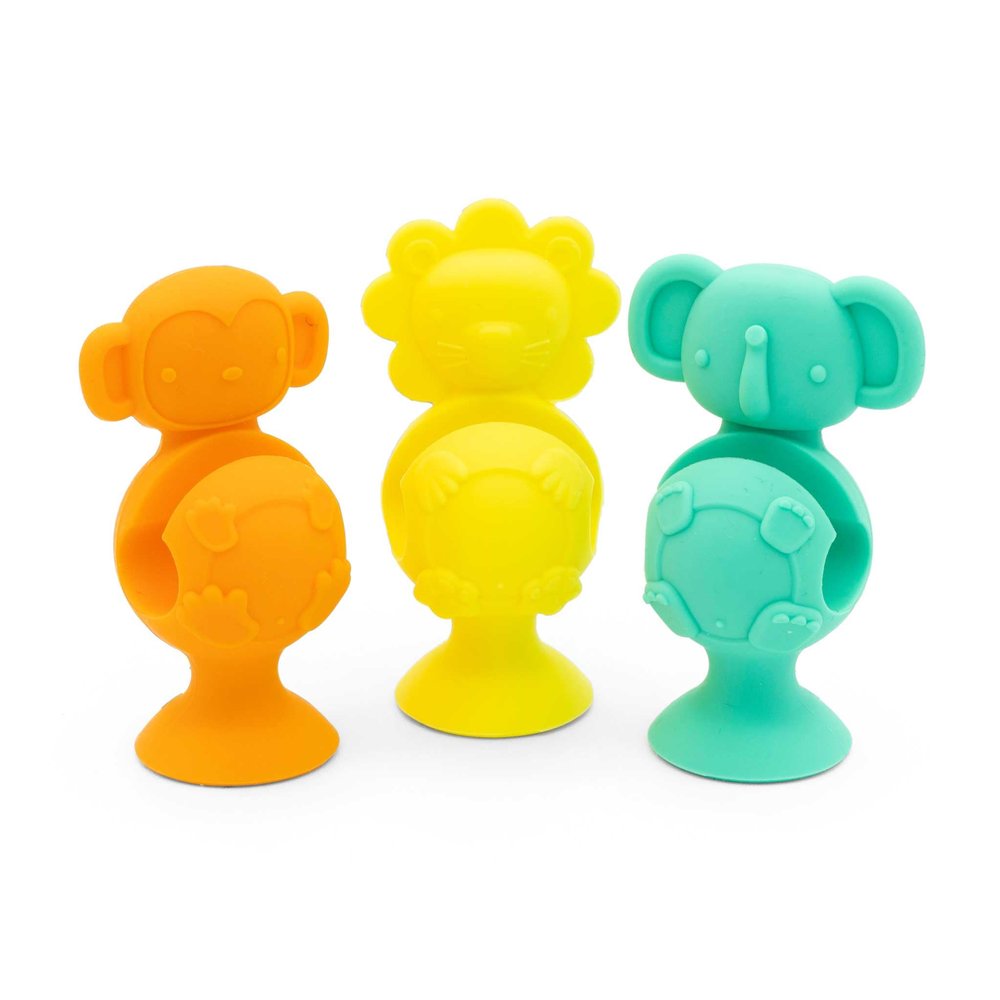 321 Grow  Easy Learn Foodie Friends  Silicone Spoon and Fork Holders  Learning Tool for Kids  Ages 12 mo+  Dishwasher Safe
