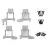4pcs Metal Shock Damper Mount, 2 Front and 2 Rear Shock Damper Mount Tower Hoop Fit for RC Crawler Car 1/10 Hoops view 2