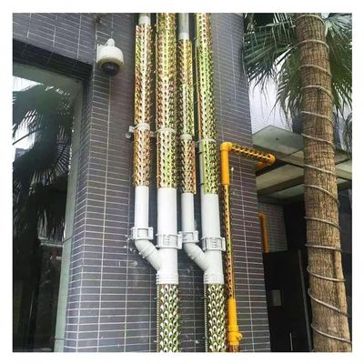 GZHERVICES Stainless Steel Anti-Climbing Thorns, Duct Channel Security Fence Defensive Spikes Drain Pipe Thorns Climbing Protection Net Thorns Spikes Cover with Screws (Color : Gold-4pc, Size : 70MM)