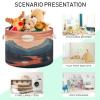 Flradish Sunset Mountain Cotton Rope Baske,20" X 20" X 14" Woven Baby Soft Waterproof Laundry Baskets with Handles,Toy Basket for Storage,Living Room,Toy,Blankets,Clothes view 4