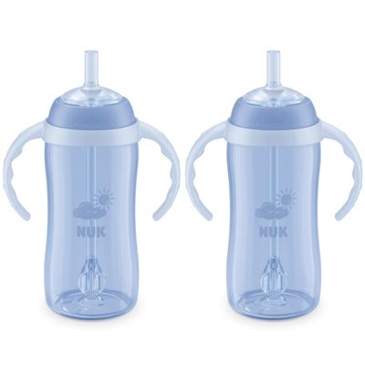 NUK Learner Straw Cup 10oz - Toddler Cup with Soft Straw for Easy Drinking Suitable for Ages 8 Months and Up