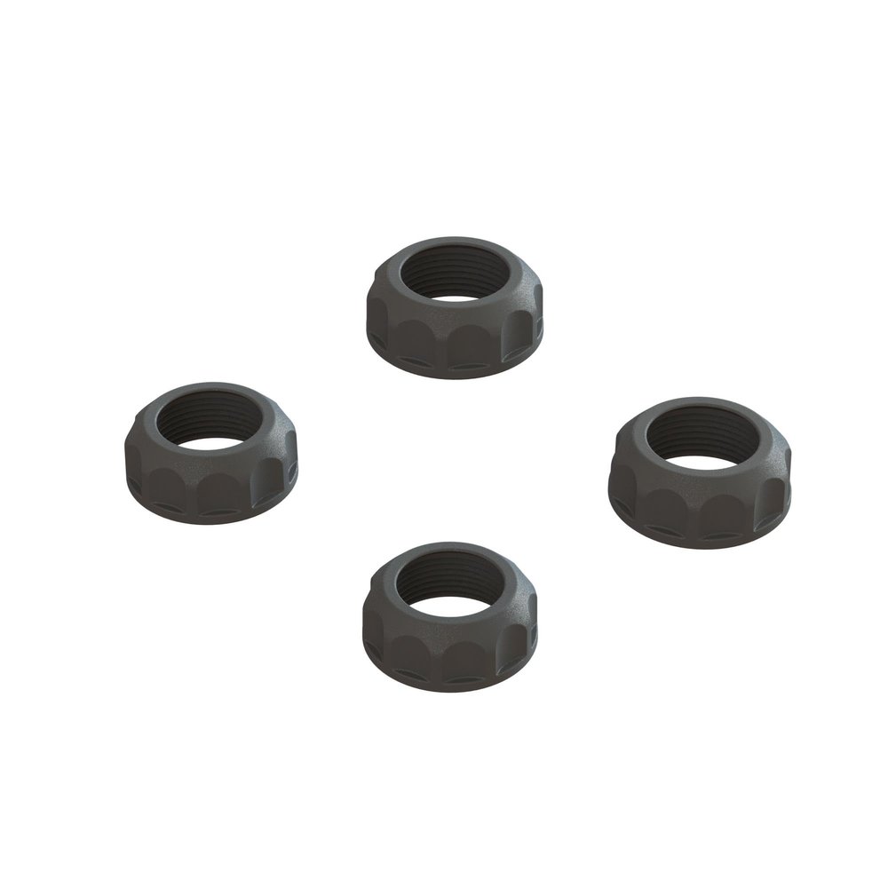 ARRMA Shock Cap (4): 4X4 - Black, ARA330828