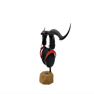 Tiefling Horns Attachment for Headset, Gaming and Streaming Headset Accessories, Cosplay, Gaming Streamer Gift, Goat | ram | Bard Horns (Marble)