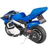 XtremepowerUS 40cc Pocket Bike Mini Motorcycle 4-Stroke Motor Gas Powered Engine for Kids Padded Seat (Blue) view 3