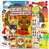 Create a Face Sticker Play Set for Kids - Bundle with Around The World Sticker Travel Activity Book for Kids Plus Door Hanger | Make Your Own Sticker Face for Kids, Toddlers view 1