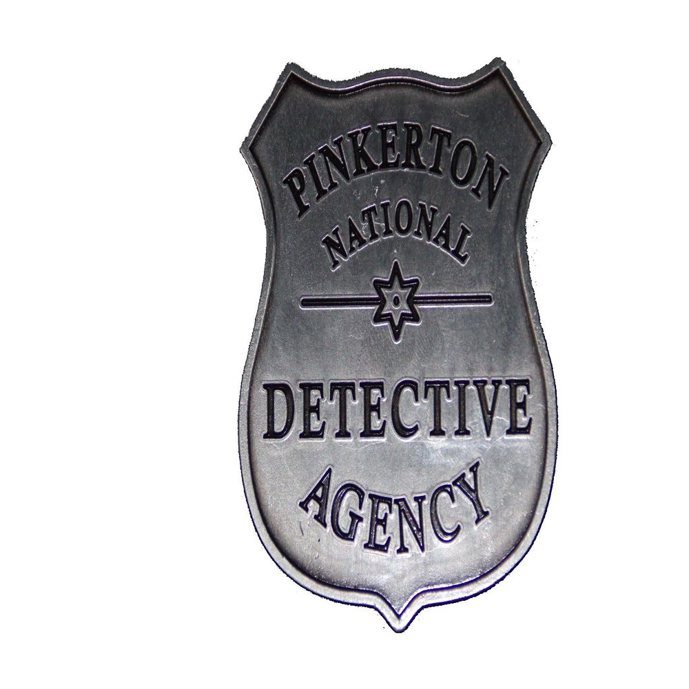 Old West Badges Pinkerton Detective Badge Metal Costume Prop Silver Color