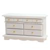 AirAds Dollhouse 1:12 Scale Dollhouse Miniature Accessories Doll Furniture Chest with Drawers White Storage view 1