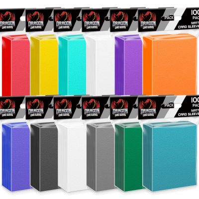 1200 Count Card Sleeves Toploaders for Trading Cards, 12 Colors Soft Baseball Card Sleeve for Standard Cards, Fit for MTG, Football Card, Sports Cards,Game Cards