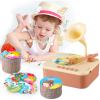 Toddler Gramophone Musical Toys - Player Audio Books for Kids, 99 Cards Stories Songs Phonograph Record, for Boys and Girls (Cozy Brown) view 3