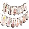 1st Birthday Photo Banner for Western Cowboy from Newborn to 12 Months, Brown Monthly Milestone Photograph Rustic Bunting Garland, First Rodeo Birthday Party Decorations Supplies view 1