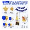121pcs Royal Blue Gold Birthday Party Decorations with Happy Birthday Banner Foil Balloons for 16th 18th 21st 24th 32th 40th 50th 60th Birthday Decorations for Men view 2