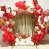 148Pcs Christmas Balloon Garland Arch Kit Red White Ruby Red Balloons Candy Cane Lollipop Explosion Star Foil Balloons for Holiday Christmas New Year Party Decorations view 4
