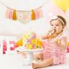 Daisy Fringe One Highchair Banner - Pink 1st Birthday Party supplies,Daisy Decor,daisy birthday decorations view 3