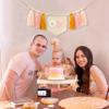 Daisy Fringe One Highchair Banner - Pink 1st Birthday Party supplies,Daisy Decor,daisy birthday decorations view 4