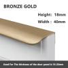 Hidden Furniture Handles Gold Black Modern Aluminum Alloy Wardrobe Drawer Knobs Long Kitchen Cabinet Pulls Cupboard Door Handles 1Pcs (Color : Bronze Gold, Size : Length-150mm) view 2