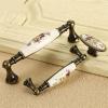 HASMI 96mm/128mm Antique Bronze Handles Furniture Ceramic Handles for Cabinet and Drawer Knobs Wardrobe Zinc Alloy Door Handles 1Pcs (Color : MBS0020-1) view 4