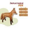 HOHQB 39" Realistic Animal Inflatable Arctic Red Fox Toys: Perfect for Indoor, Outdoor, Pool & Jungle Safari Birthday Party Fun! view 2