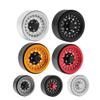 BrewJa 1/10Metal 1.9 Beadlock Wheel Hub Rim Compatible with 1/10 RC Crawler Axial SCX10 III Capra 90046 AXI03007 TRX4 RedCat D90 D110 (Color : 1pcs Black Red) view 2