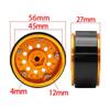 BrewJa 1/10Metal 1.9 Beadlock Wheel Hub Rim Compatible with 1/10 RC Crawler Axial SCX10 III Capra 90046 AXI03007 TRX4 RedCat D90 D110 (Color : 1pcs Black Red) view 3