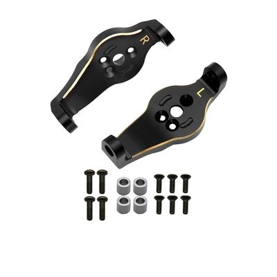 BrewJa Portal Axle Housing Brass Black Steering Cup Steering C Seat tie Rod Holder Gear Cover servo Bracket Compatible with 1/10 Trx4 Trx6 (Color : A)